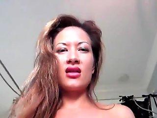 ASIAN BABE RIDES AND GETS CREAMPIED