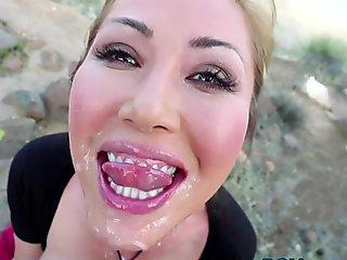 Asian milf pov sucking cock