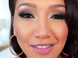 Asian babe pov facialized