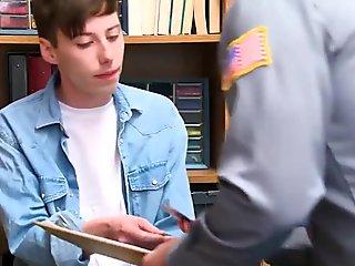 Thieving twink gets cumshot facial
