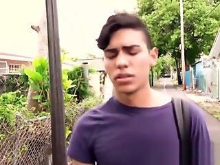 Straight latino twink barebacked outdoor in paid to gay POV