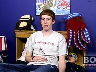 Awkward Redheaded Twink Shoves A Dildo Up That Asshole