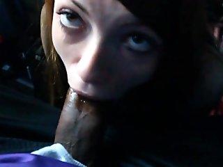 Slutty Redhead Babe Sucks Black Rod And Tries To Deepthroat 720p