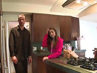 HOT petite TEASES older dude to SMASH her tight PUSSY harcore