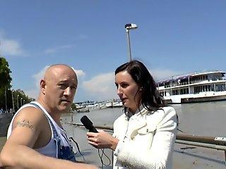 Doggystyle banged euro milf bounces on dick