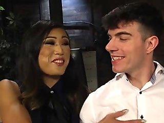 Asian busty tranny anal fucks guy