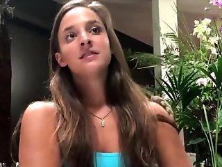 Petite girl pounded from behind