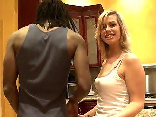 Fat black cock for a blondie