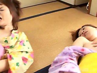 A group of Asian women on the floor using their vibrators